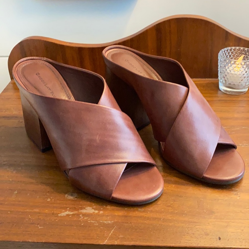 Chocolat blu brown chunky heel